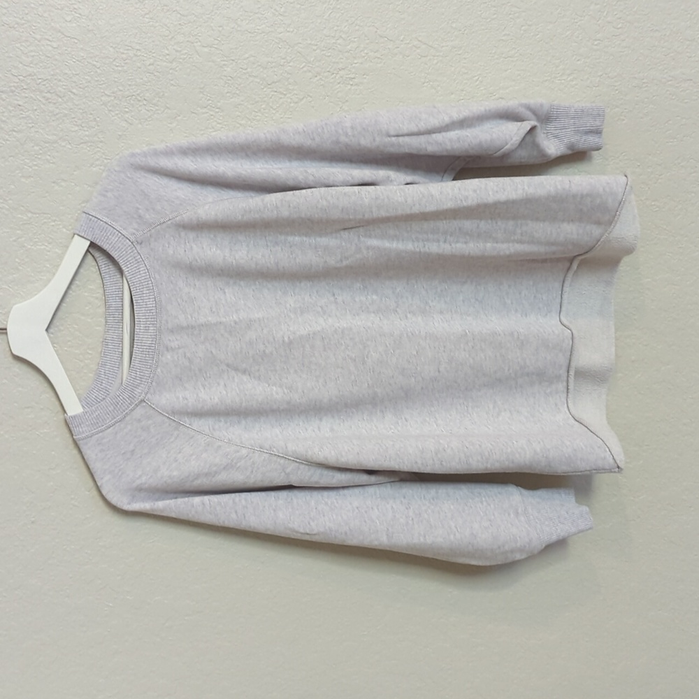 aerie Medium Rolled Hem heather gray sweatshirt